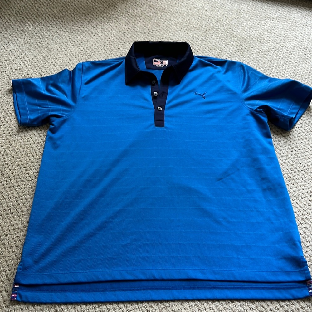 Puma Men’s Golf Shirt Size Large Blue